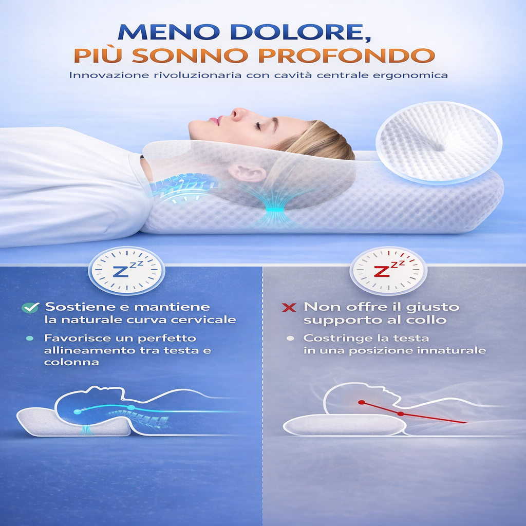 ErgoDream™ Cuscino ergonomico per Cervicale